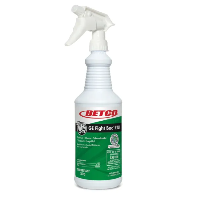 Betco GE Fight-Bac RTU Disinfectant, 32 Oz, Case Of 12 Bottles