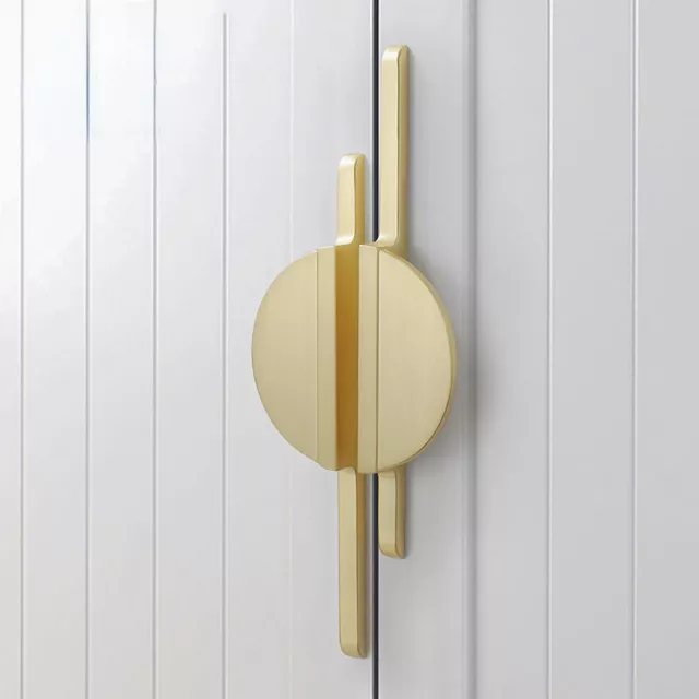 Modern Simple Golden Gray Round Counter Cabinet Door Pulls Door Handle Hardware