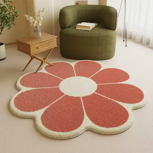 Flower Rug Bedroom Decoration Rug Living Room Decor for Girls Kids Baby Play Mat