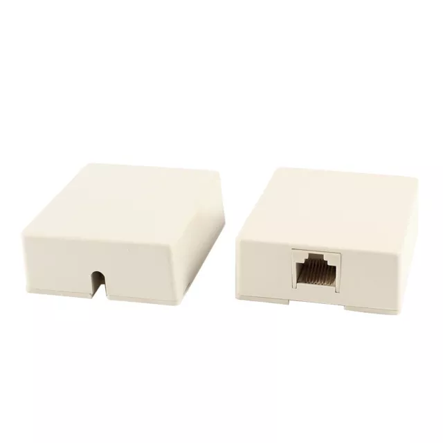 2 piezas RJ45 8P8C hembra Cat5 Caja de red Ethernet y conector de Cable