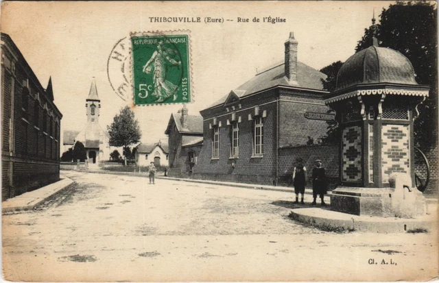 CPA Thibouville - Rue de l'Église l (160544)