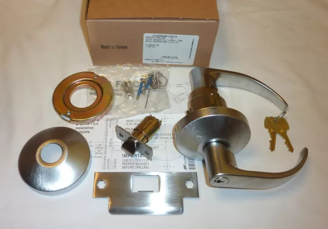 Falcon B561PD QUA 626 Classroom Commercial Deadlock Door Lock Set SATIN CHROME