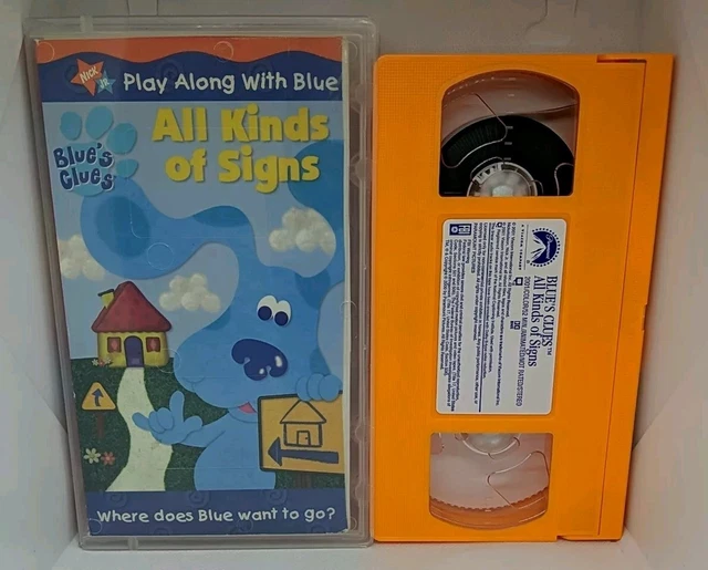 BLUE S CLUES All Kinds Of Signs VHS 2001 Nick Jr Nickelodeon Blue s clues all kinds of signs vhs 2001 nick jr nickelodeon