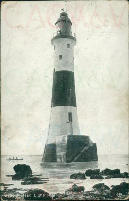Eastbourne beachy head lighthouse 1911 Postmark 696