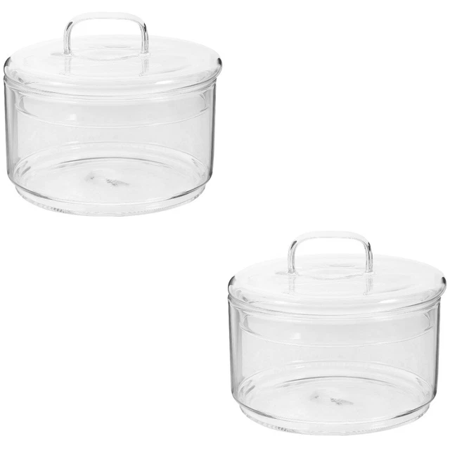 Set 2 Glas Vorratsdose Aus Halter Spender Apothekergläser Kristall
