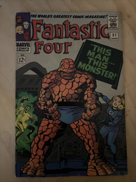 Fantastic Four #51/Silver Age Marvel Comic Book/1st Negative Zone