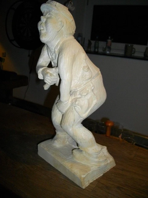 Talla en blanco, sin trabajar - "Tengo que hacer", aprox. 42 cm