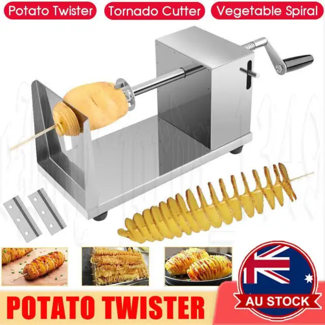 Stainless Steel Potato Twister Tornado Slicer Cutter Vegetable Spiral Machine AU