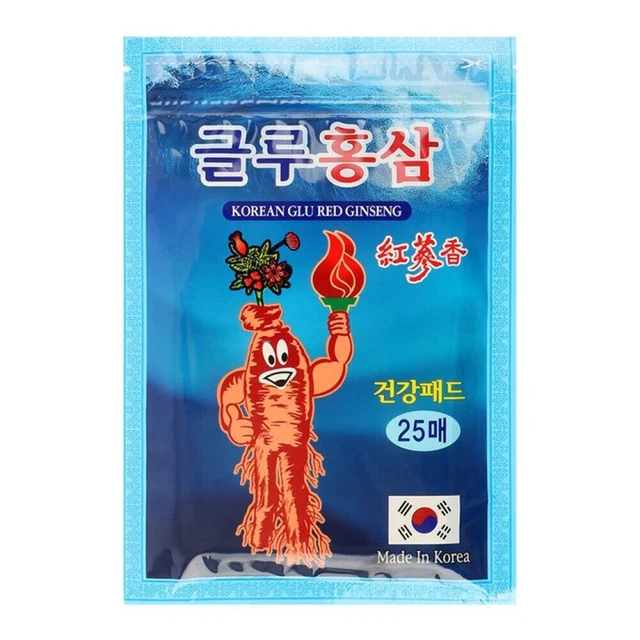 Patchs Coréens Gold Insam Au Ginseng - Soulagement Douleurs Et Fatigue - 50 Pièces (Lot De 2 Paquets)