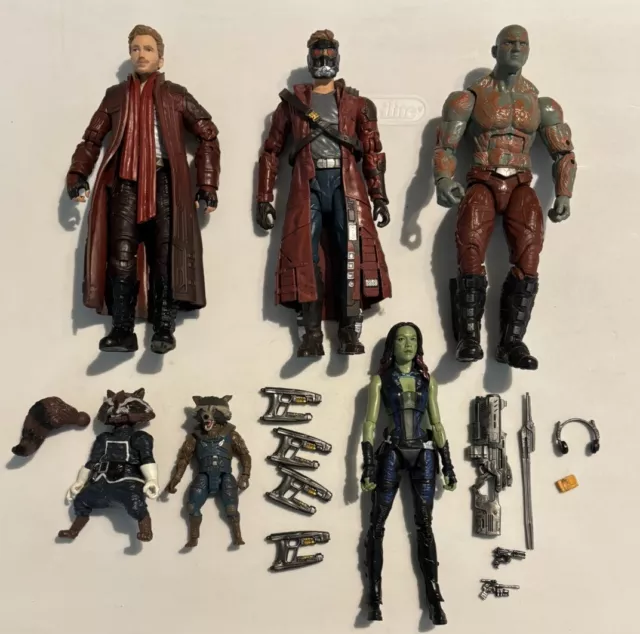 Marvel Legends Guardians Of The Galaxy Lot - Drax Starlord Gamora Loose Figures