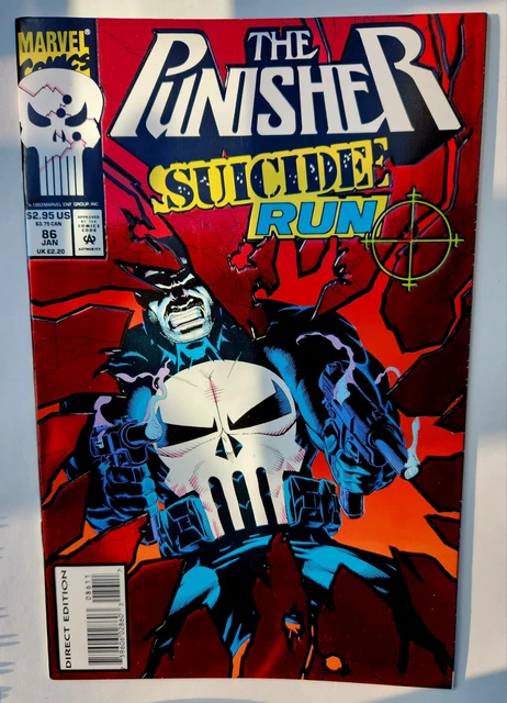 The Punisher Suicide Run #86 Vol. 2 1993 Red Embossed Cover. Bagged and boarded.