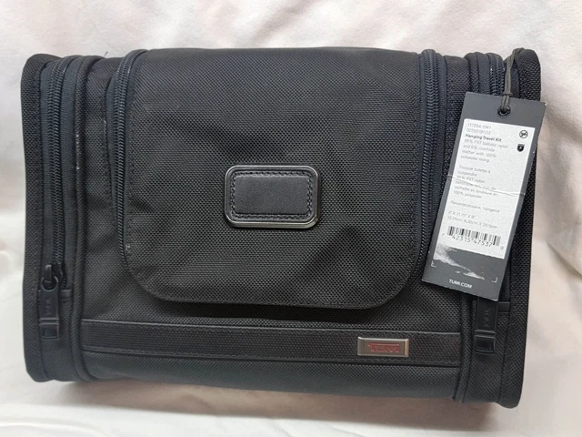 New Tumi Alpha 3 Black FXT Ballistic Nylon Hanging Travel Kit/Toiletry Bag NWT