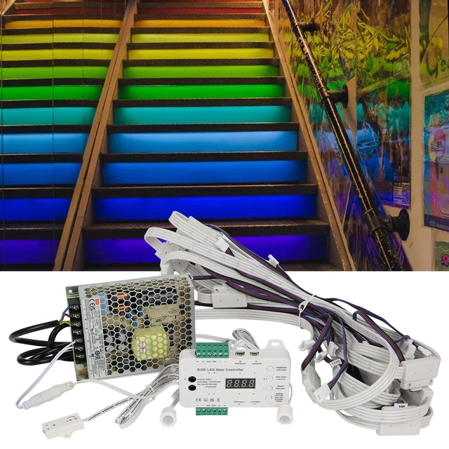 Motion Sensor Led Panel LED INTELLIGENT MOTION Sensor RGB LED Stair Lighting Complete Set 16 ...