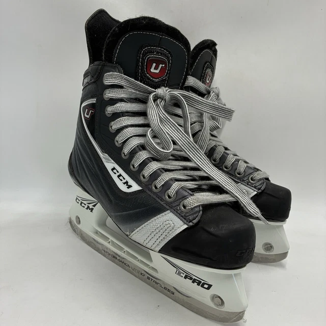 CCM Mens Black White Powerline 540 Lace Up Classic Ice Hockey Skates Size 8 CCM MENS BLACK White Powerline 540 Lace Up Classic Ice  main image 3