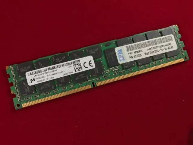 IBM 16GB Mémoire 46W0670 (DRX4) 1.5V PC3-14900 LP Rdim 47J0225