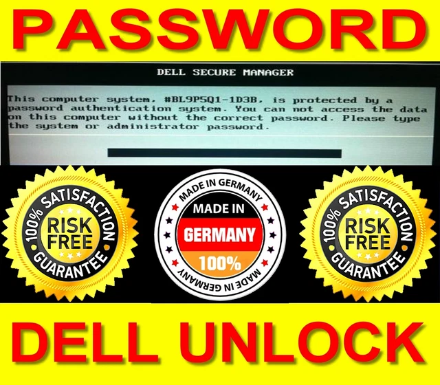 DELL LATITUDE ALL With 6FF1 Bios Password Secure Manager Removal Unlock