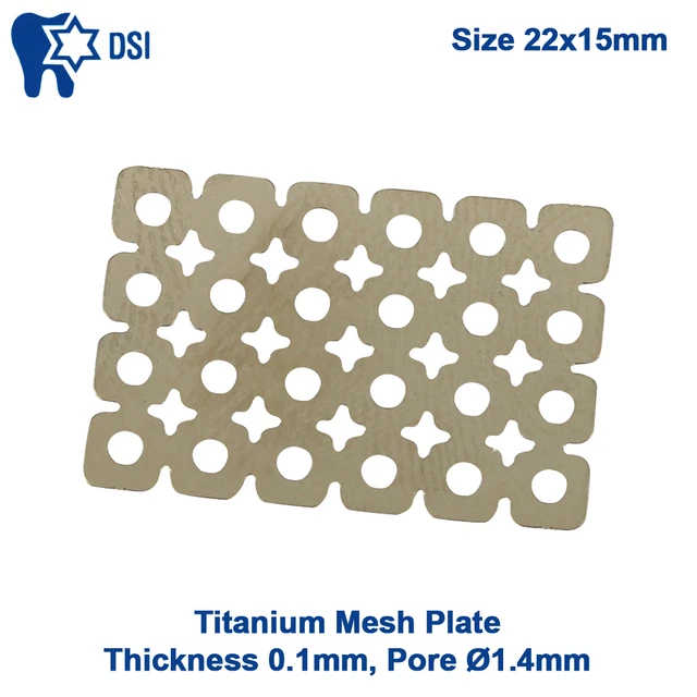 DSI DENTAL IMPLANT Titanium Surgical Barrier Membrane Mesh Plate 0.1mm
