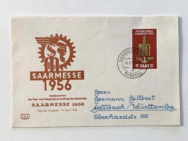Saarland Nr. 368 auf Ersttagsbrief / FDC  #129129