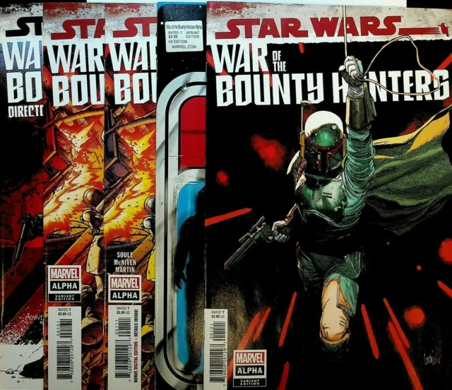 Star Wars War of the Bounty Hunters Alpha 1 Set Marvel Comics 2021