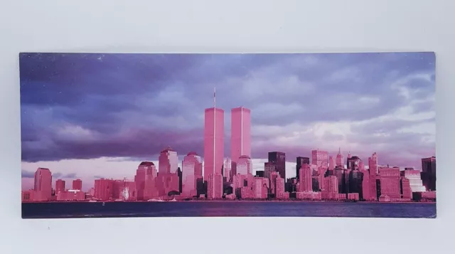 September 11 We'll Never Forget Panoramic Print Twin Towers Manhattan 10" x 4"