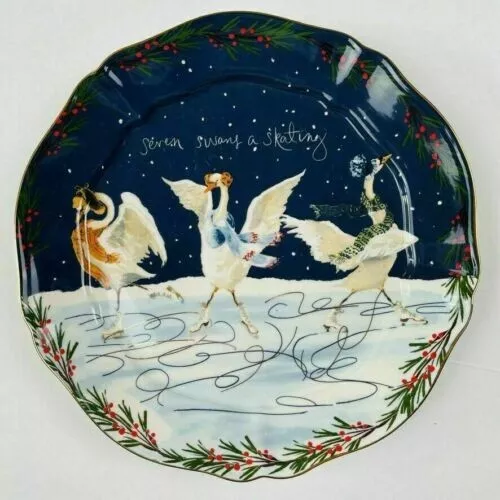 NEW Anthropologie Inslee Fariss Twelve 12 Days Christmas Plate Holiday  Winter