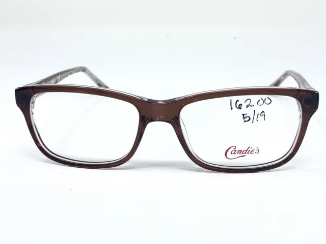 New CANDIE'S Cami Brown Striped Womens Eyeglasses Frame 53-16-135