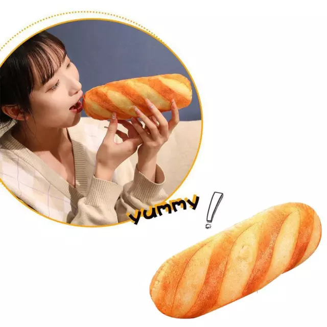 3D Simulation Bread Shape Lumbar Back Pillow Plush Stuffed Toys/