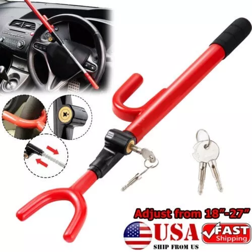 Steering Wheel Lock The Club Twin Hooks Anti Theft Universal Car Van Truck SUV