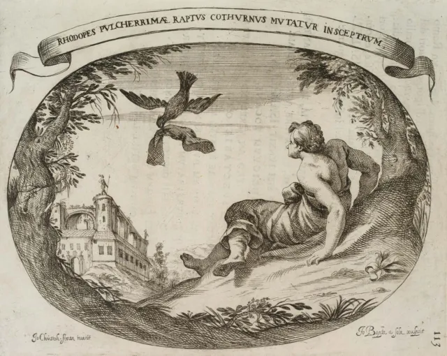 SOLE (*1649) nach STORER (*1611), Rhodope, Allegorie Spaniens, um 1645, Rad.