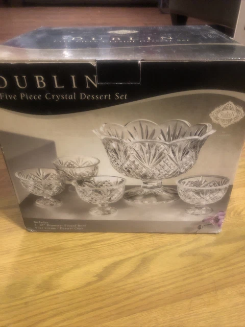 Shannon 5 - Piece Crystal Dessert Set By Godinger New