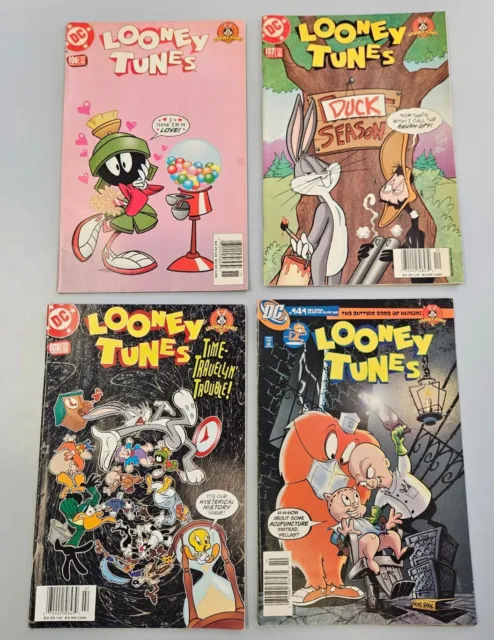Looney Tunes Lot Of 4 NEWSSTAND - #106, 107, 109, 141- DC Comics - LOW PRINT RUN