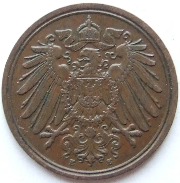 Moneta Reich Tedesco Impero Tedesco 1 Pfennig 1891 E IN 2