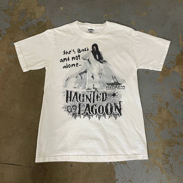 y2k hawaii haunted mansion promo ghost graphic tee sz Small RARE