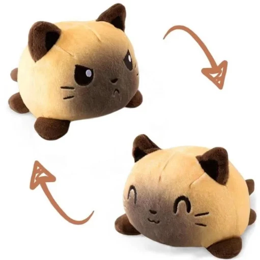 DOUBLE SIDED CAT Gato Kids Flip Plushie Animals Peluches Pulpos