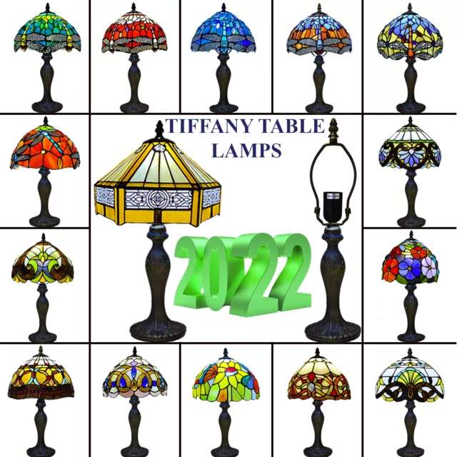 Handcrafted Art Tiffany Style 10inch Table Bedside Light Desk Lamp Stained Glass