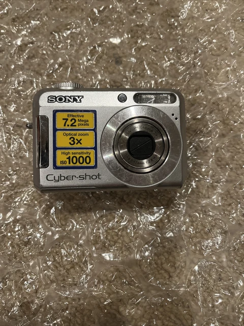 Sony Cyber-shot DSC-S730 7.2 MP Digital Camera - Silver Tested & Working