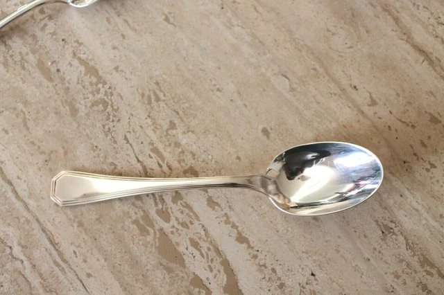 Cuillère à Sauce Christofle Modèle Perle – Argenté, L 15 Cm, Fabriquée En France