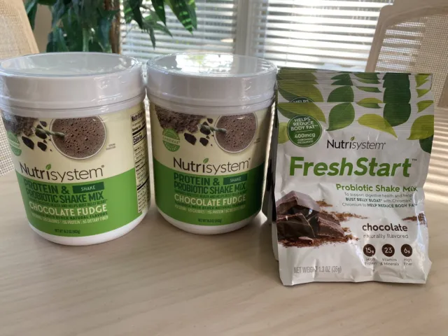 Batido mezcla de proteínas y probióticos Nutrisystem chocolate fudge nuevo