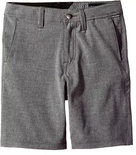 Volcom Boys' Frickin Surf N' Turf Hybrid Chino Short, Charcoal Heather, 30