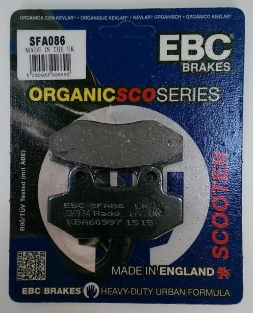 EBC Organic FRONT Disc Brake Pads (1 Set) Fits WK BIKES WASP 125 (2013 to 2015)