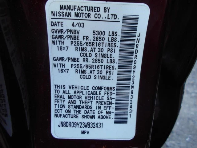 PATHFINDR 2003 Engine Wire Harness 1086461