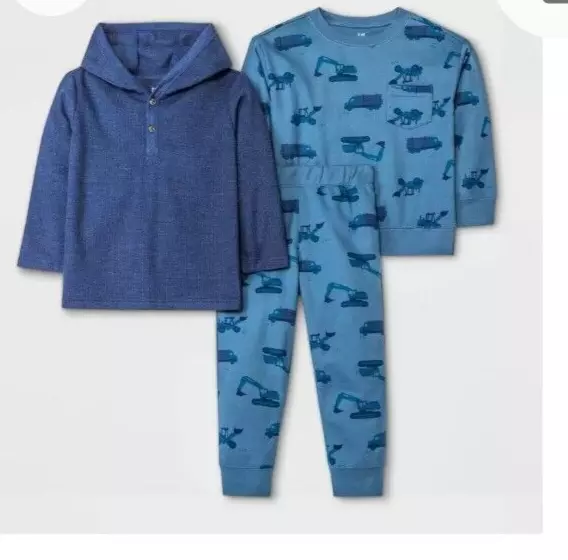 Toddler Boys' 3pc Trucks Pullover Top & Jogger Pants Set-Just One You by Carters