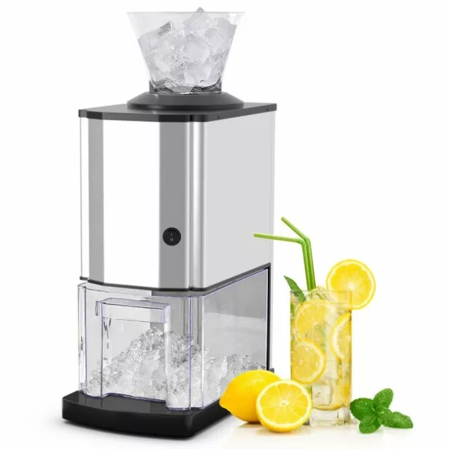 Goplus Electric Stainless Steel Ice Crusher Snow Cone Shaver Maker Professional