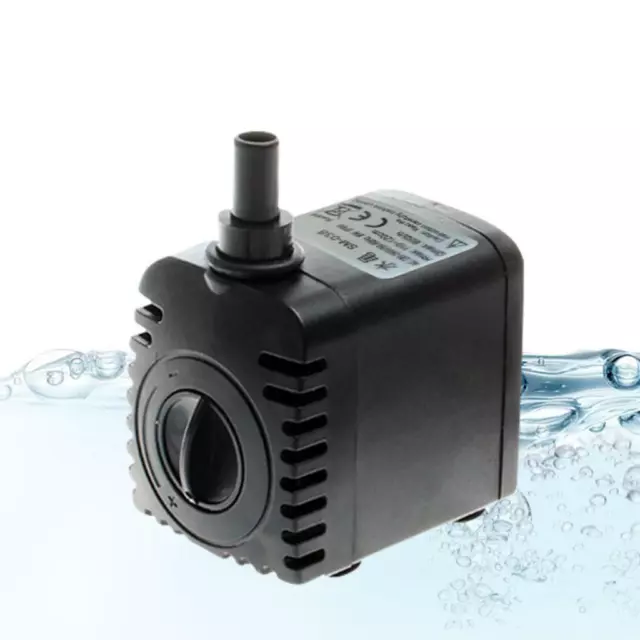 8w pompe à eau submersible aquarium fontaine d'étang eau hydroponique plug eu