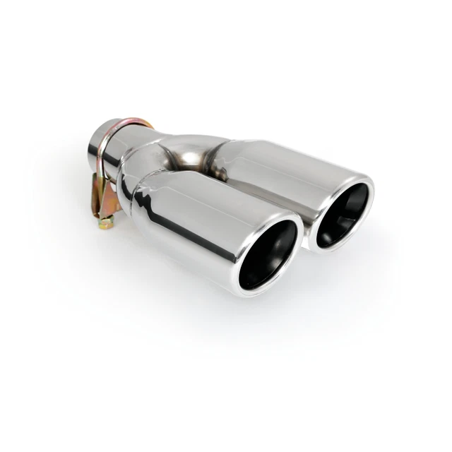 Embout D'Échappement Voiture En Acier Inoxydable - Style Silver Bend, Anti-Bruit, Protection & Design