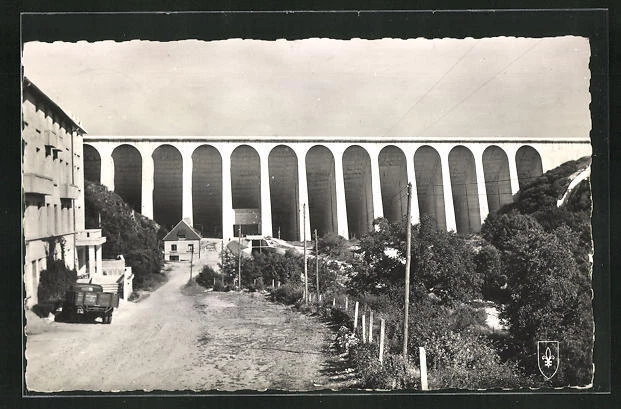 CPA Pannesiere, le Barrage 1955