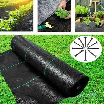 Heavy Duty Weed Control Fabric Ground Cover Membrane Cover Sheet with 50PCS Pegs