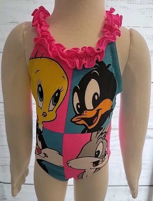 Vintage 90s Looney Tunes Luvables Swimsuit Size 12 Months
