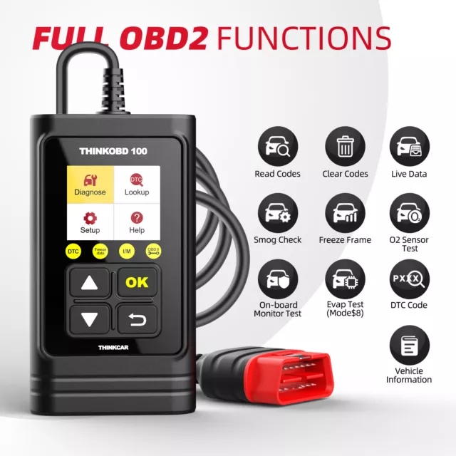 THINKOBD 100 OBD2 EOBD Scanner Car Code Reader Auto Check Engine Diagnostic Tool