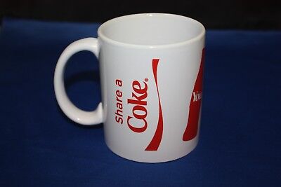 Share a Coke You and Me Red White Coffee Cup Mug  12 oz
